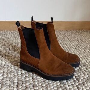 Sam Edelman Brown Suede Chelsea Boots